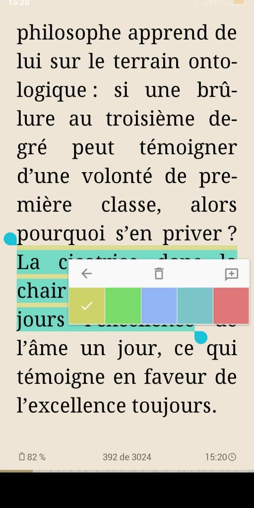 Prestigion eReader - Surlignage